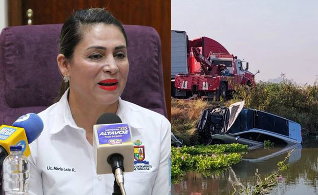 Muere ex Alcaldesa de Sinaloa tras caer su camioneta a canal en Ahome
