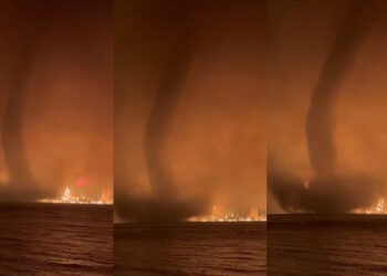 VIDEO. Captan impresionante tornado de fuego en Canadá