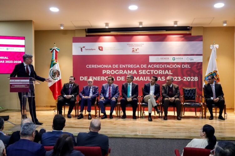 Reconocimiento mundial a Tamaulipas por su programa de energía