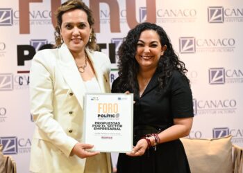 Propone Olga Sosa en CANACO Victoria, fortalecer economía para generar prosperidad compartida