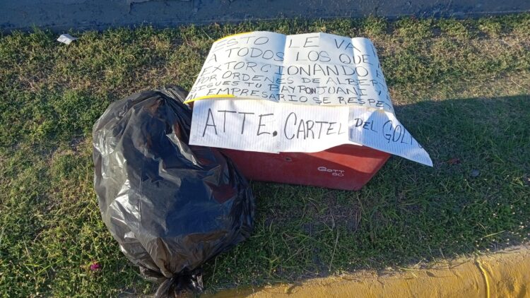 Encuentran restos humanos en hielera en parque industrial de Reynosa con mensaje para ex líder sindical