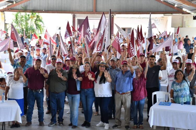 Pueblo de Jiménez respalda a las candidatas de Morena, Olga Sosa al Senado y Corina Garza a la presidencia municipal