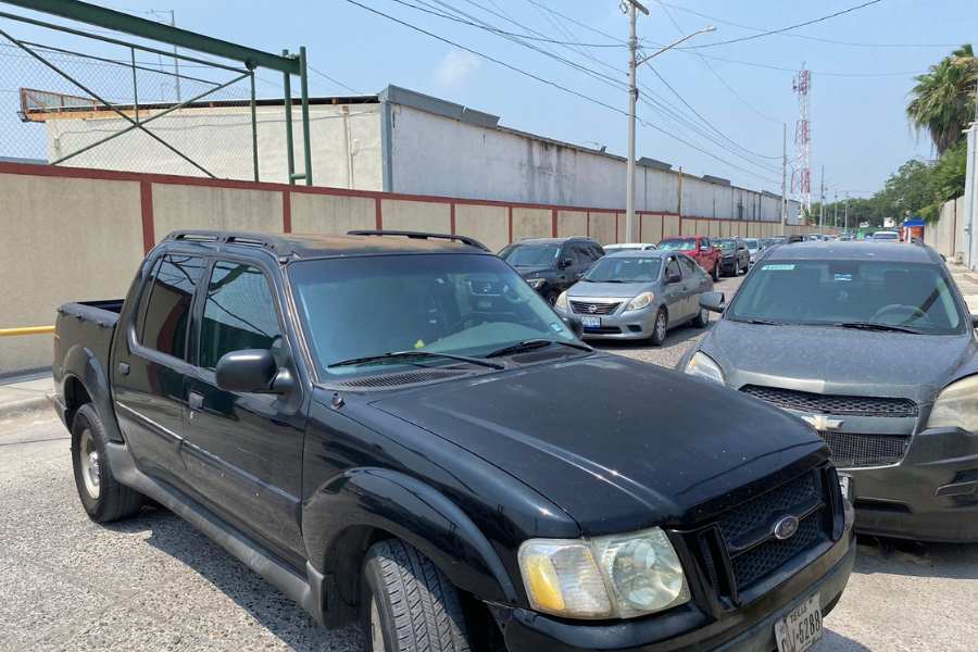 Bloqueo de calle en Matamoros