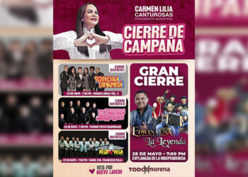 Carmen Lilia Canturosas cerrará campaña a lo grande