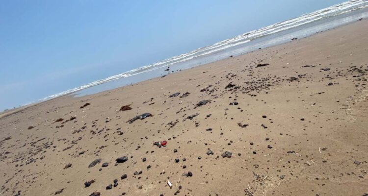 chapapote en Playa Bagdad