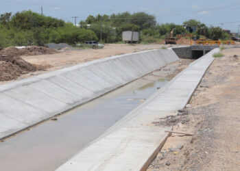 Avanza construcción del canal de la Concordia en su segunda etapa en Nuevo Laredo