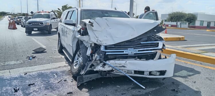 Fuerte accidente en el Puente Internacional Reynosa-Mission deja varios lesionados