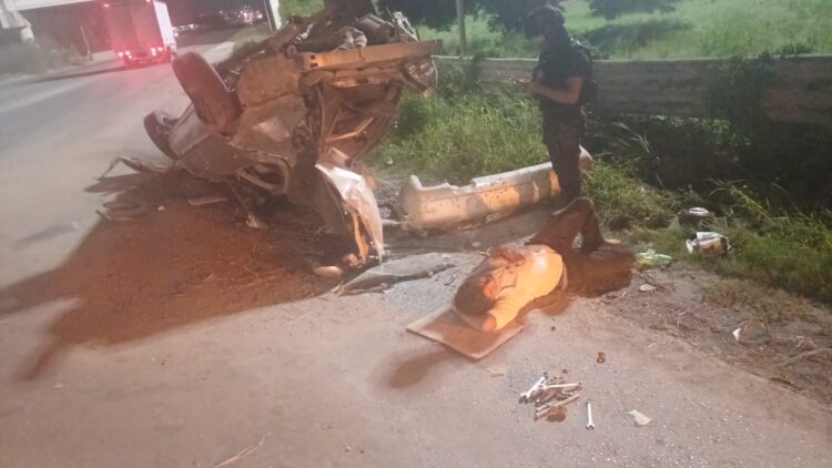 Volcadura en carretera Río Bravo-Reynosa deja un herido y pérdida de unidad motriz