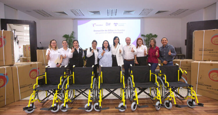 Recibe DIF Tamaulipas sillas de ruedas donadas por Fundación Teletón