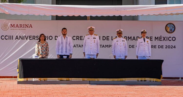 Asiste el Alcalde Alberto Granados a la conmemoración del 203 Aniversario de la Marina Armada de México