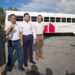 Entrega unidades de transporte escolar el alcalde Alberto Granados Fávila