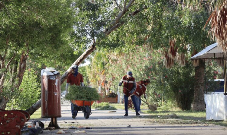 Limpia el municipio parque la rotonda y algunos otros espacios de recreación para las familias