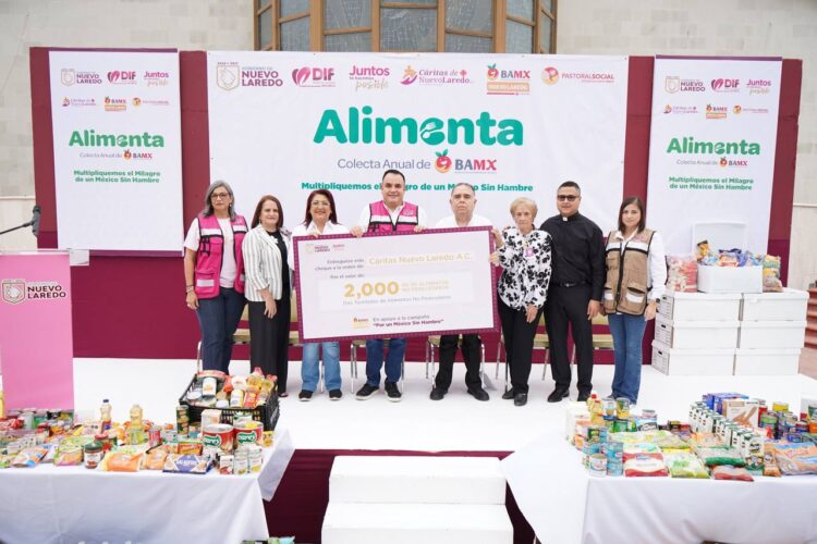 Se unen Gobierno Municipal de Nuevo Laredo y sistema DIF a ‘campaña alimenta’ con tres toneladas de ayuda