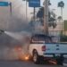En Reynosa: Se le Incendia Camioneta en Movimiento