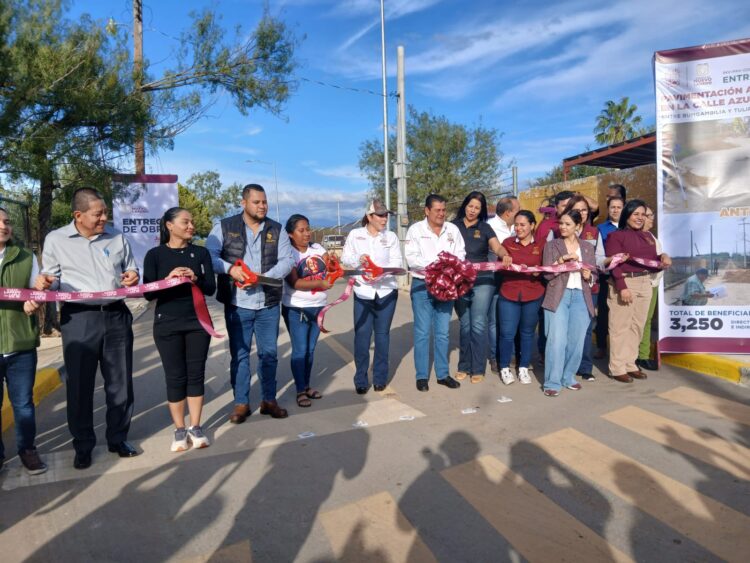 Carmen Lilia Canturosas inaugura cuatro obras viales en el sur de Nuevo Laredo