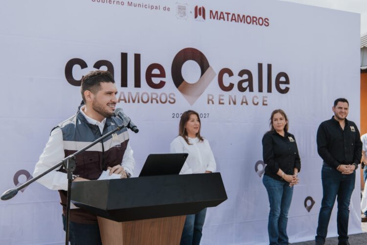 Da inicio alcalde Alberto Granados rehabilitación de avenida Paseo de los Palmares en Matamoros con inversión millonaria