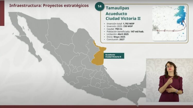 Inicia en mayo construcción de la segunda línea del acueducto de Ciudad Victoria: CONAGUA