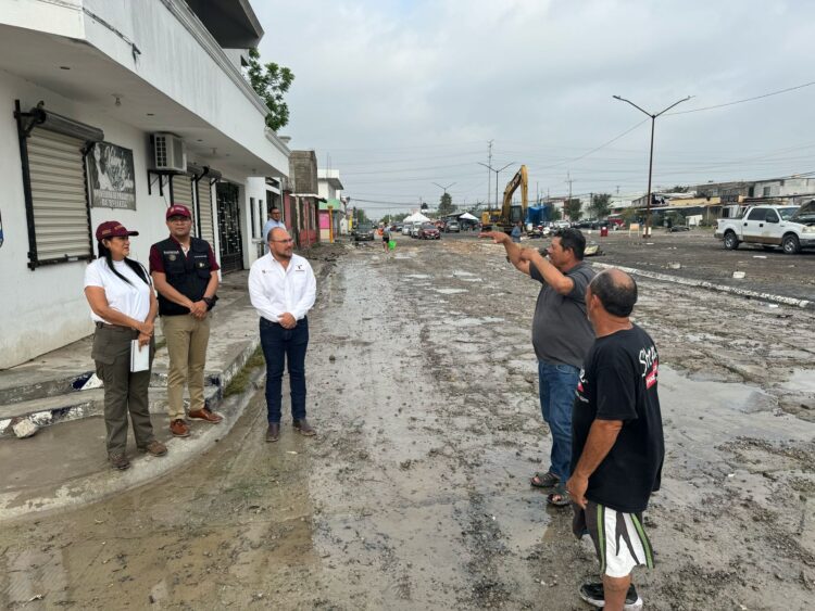 Recorre secretaria de Bienestar federal zonas afectadas por las lluvias en Reynosa