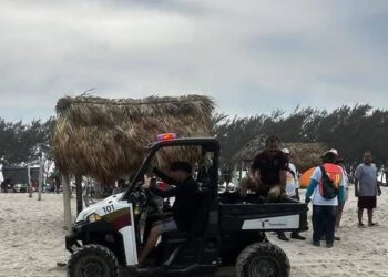 Guardia Estatal rescató a turista de ahogamiento en La Pesca