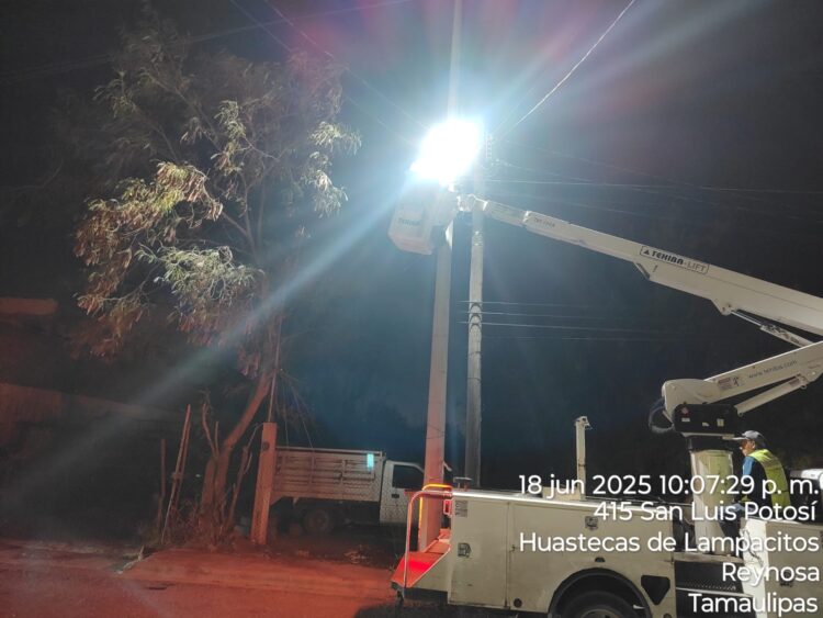 Ilumina Gobierno de Carlos Peña Ortiz más vialidades y colonias en Reynosa
