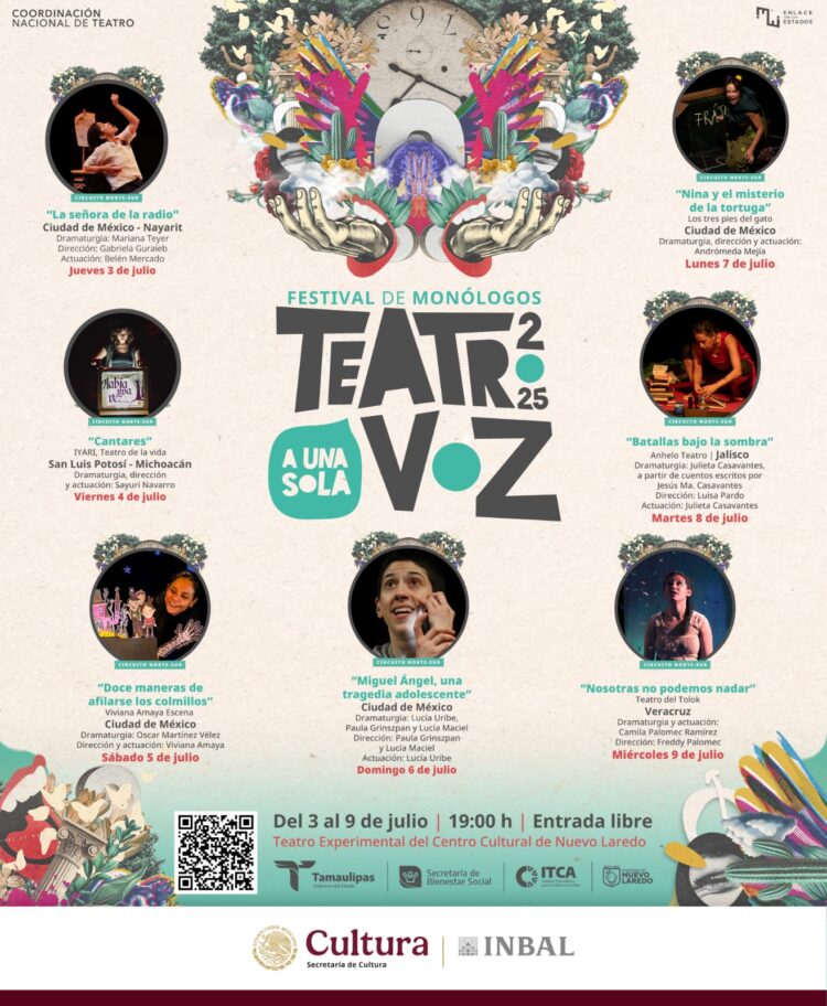 Celebrará Tamaulipas 20 años del programa nacional «Teatro a una sola voz»