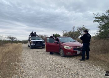 En González: Carro con reporte de robo en Nuevo León y hierba de la buena son asegurados por la Guardia Estatal