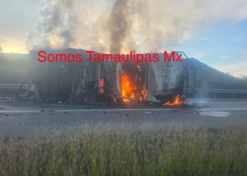 En Llera: Un Calcinado y un Herido tras Volcar e Incendiarse  Camioneta con Mariscos