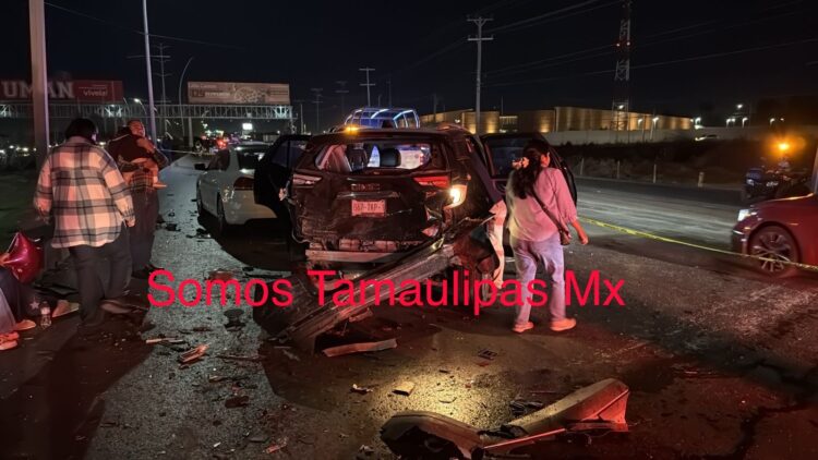 En Reynosa: Conductor borracho causa choque múltiple; hay seis heridos