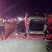 En Reynosa: Lo chocan por alcance y vuelca en el Viaducto a la altura de las Anacuas