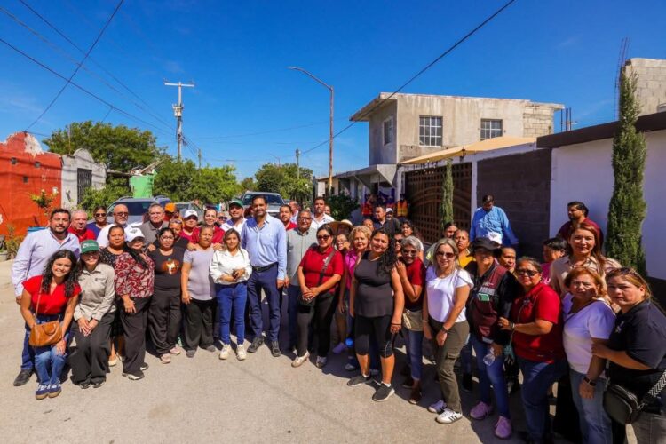 En Reynosa: Llevó Gobierno de Carlos Peña Ortiz bienestar y seguridad sanitaria a familias de Hacienda Las Fuentes