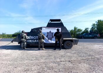 ”Monstruo” y poncha llantas son asegurados por Guardia Estatal en Camargo