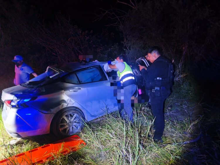 Dos Mujeres y una niña resultan heridas tras accidentar su vehículo en Carretera Victoria-Matamoros