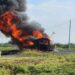 Se incendia tractocamión en Carretera Victoria-Zaragoza: Guardia Estatal auxilia