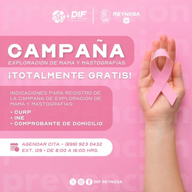 Invita DIF-Reynosa a las mujeres a cuidar su salud con estudios gratuitos de detección oportuna