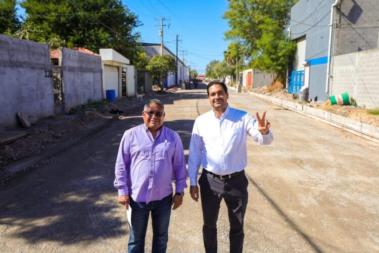 Rehabilita Gobierno de Carlos Peña Ortiz la calle Zacatecas de la colonia Lampacitos con cierre temporal