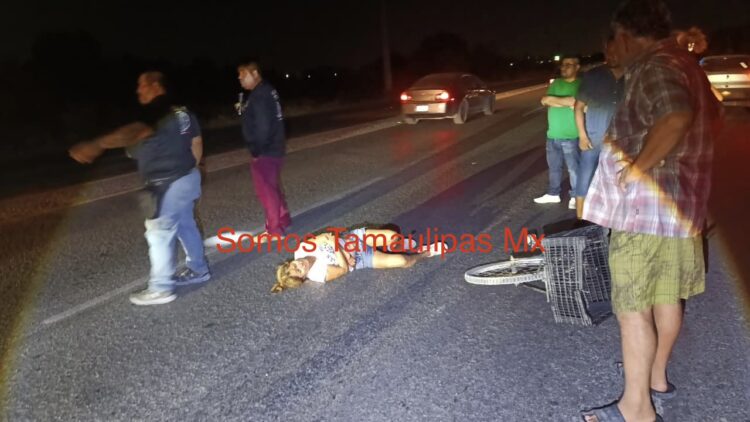 Mujer ciclista es arrollada por vehículo fantasma en Carretera a San Fernando