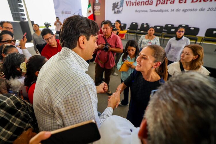 Recibió Carlos Peña Ortiz a la Presidenta Claudia Sheinbaum Pardo y al Gobernador Américo Villarreal Anaya en Reynosa