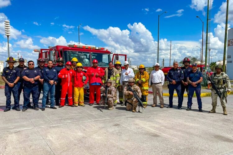 En Reynosa: Refuerzan instituciones coordinación durante simulacro en PEMEX