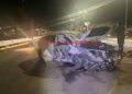 Se salva joven aparentemente ebrio tras chocar y dejar inservible su auto de reciente modelo en Altamira