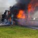 Camión en movimiento se incendia y provoca cierre a la circulación en Carretera Tampico – Mante en Altamira